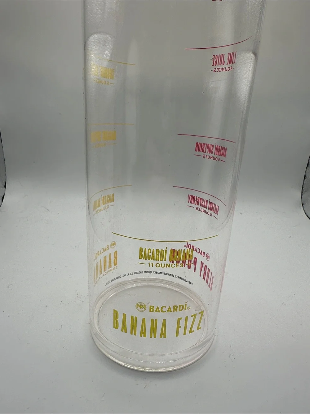 Banana Clear Cocktail Shaker - Yellow Accents with recipes
